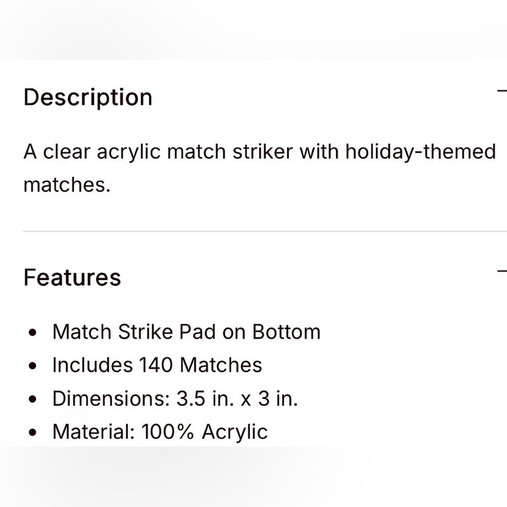 TART BY TAYLOR Round Match Striker |
Holiday Matches, NIB, Sold Out Everywhere! - Picture 5 of 8
